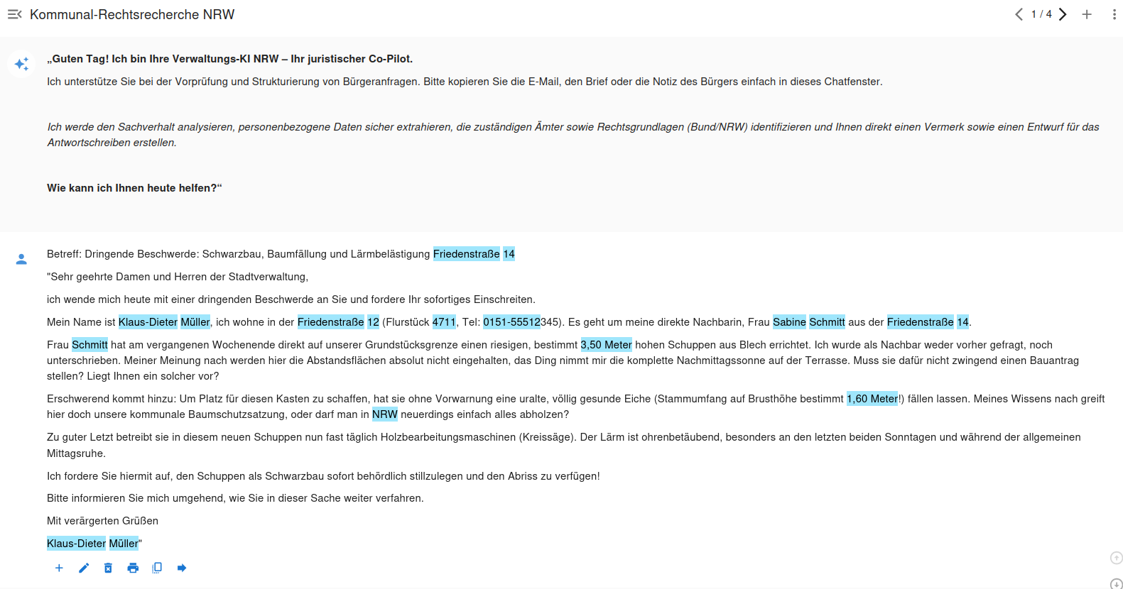 Aktivierung der Pseudonymisierung in den Einstellungen
